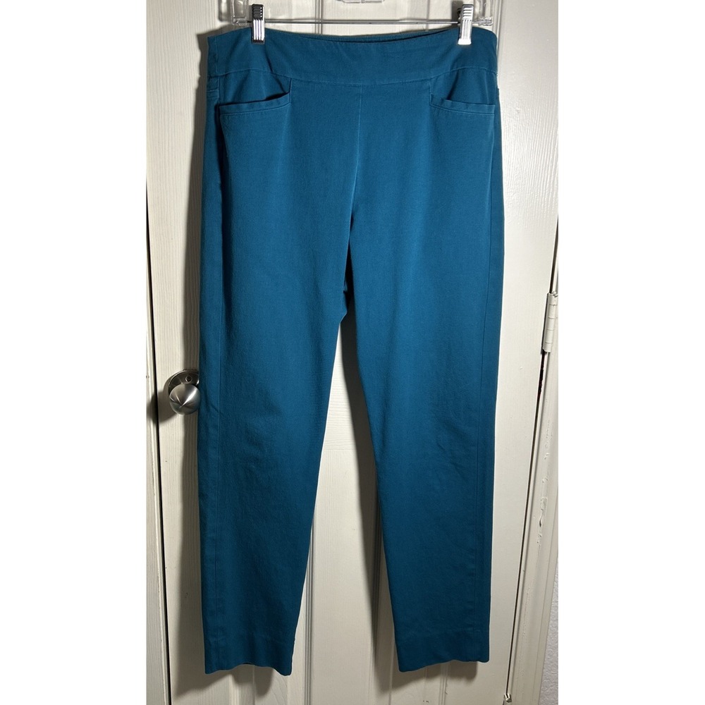 Soft Surroundings Pants Blue Chino Stretch Womens M Pull On